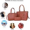 imageMontana West 3PCS Purses for Women Tote Bag and Wallet Set Shoulder Satchel Handbags3pcs Brown