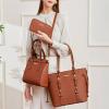 imageMontana West 3PCS Purses for Women Tote Bag and Wallet Set Shoulder Satchel Handbags3pcs Brown
