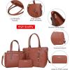 imageMontana West 3PCS Purses for Women Tote Bag and Wallet Set Shoulder Satchel Handbags3pcs Brown