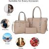 imageMontana West 3PCS Purses for Women Tote Bag and Wallet Set Shoulder Satchel Handbags3pcs Khaki
