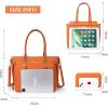 imageMontana West 3PCS Purses for Women Tote Bag and Wallet Set Shoulder Satchel Handbags3pcs Orange