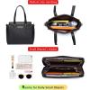 imageMontana West 3PCS Purses for Women Tote Bag and Wallet Set Shoulder Satchel HandbagsBlack