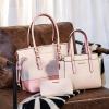 imageMontana West 3PCS Purses for Women Tote Bag and Wallet Set Shoulder Satchel HandbagsElengant Beige  Pink