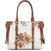 imageMontana West 3PCS Purses for Women Tote Bag and Wallet Set Shoulder Satchel HandbagsFlower Light Brown