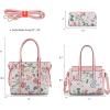 imageMontana West 3PCS Purses for Women Tote Bag and Wallet Set Shoulder Satchel HandbagsFlower Pink