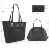 imageMontana West 3PCS Purses for Women Tote Bag and Wallet Set Shoulder Satchel HandbagsZ Handbag Black