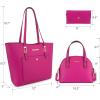 imageMontana West 3PCS Purses for Women Tote Bag and Wallet Set Shoulder Satchel HandbagsZ Handbag Hot Pink