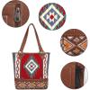 imageMontana West Aztec Tapestry Tote Bag Vegan Leather Tooling Western Shoulder Handbag Purses for Women MBBMW1096G8113BR