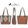 imageMontana West Aztec Tapestry Tote Bag Western Vegan Leather Purses and Handbag Large Shoulder Handbag for Women MW1097G8317BR
