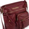 imageMontana West Crossbody Bag for Women Multi Pocket Shoulder Medium Travel Purses Ultra Soft Washed LeatherClassicred