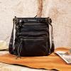 imageMontana West Crossbody Bag for Women Multi Pocket Shoulder Medium Travel Purses Ultra Soft Washed LeatherSimpleblack