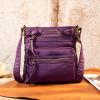 imageMontana West Crossbody Bag for Women Multi Pocket Shoulder Medium Travel Purses Ultra Soft Washed LeatherSimplepurple