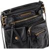 imageMontana West Crossbody Bag for Women Soft Washed Leather Multi Pocket crossbody handbagsBlack
