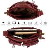 imageMontana West Crossbody Bag for Women Soft Washed Leather Multi Pocket crossbody handbagsBurgundy Red