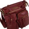 imageMontana West Crossbody Bag for Women Soft Washed Leather Multi Pocket crossbody handbagsBurgundy Red