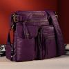 imageMontana West Crossbody Bag for Women Soft Washed Leather Multi Pocket crossbody handbagsDark Purple