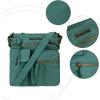 imageMontana West Crossbody Bag for Women Soft Washed Leather Multi Pocket crossbody handbagsTurquoise