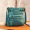 imageMontana West Crossbody Bag for Women Soft Washed Leather Multi Pocket crossbody handbagsYturquoise