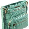 imageMontana West Crossbody Bag for Women Soft Washed Leather Multi Pocket crossbody handbagsYturquoise