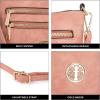 imageMontana West Crossbody Bags for Women Multi Pocket Cross Body Bag Purses with Adjustable StrapB Pink