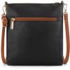 imageMontana West Crossbody Bags for Women Multi Pocket Cross Body Bag Purses with Adjustable StrapSplicing Contrast Black