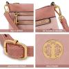 imageMontana West Crossbody Bags for Women Multi Pocket Cross Body Bag Purses with Adjustable StrapSplicing Contrast Pink