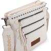 imageMontana West Crossbody Bags for Women Multi Pocket Cross Body Bag Purses with Guitar StrapVintage Beige