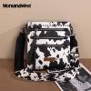 imageMontana West Crossbody Bags for Women Multi Pocket Cross Body Bag Purses with Guitar StrapVintage Cow Dark Black