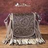 imageMontana West Fringe Purse Western Purses for Women Crossbody BagA4floral Tooledtan