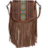 imageMontana West Fringe Purse Western Purses for Women Crossbody BagD2floral Tooled With Embroidered Aztecbrown