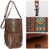 imageMontana West Fringe Purse Western Purses for Women Crossbody BagD2floral Tooled With Embroidered Aztecbrown