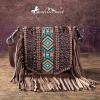 imageMontana West Fringe Purse Western Purses for Women Crossbody BagD2floral Tooled With Embroidered Aztecbrown