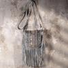 imageMontana West Fringe Purse Western Purses for Women Crossbody BagE4floral Tooled With Hairon Cowhidetan