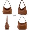 imageMontana West Medium Hobo Bags for Women Purses and Handbags Classic Top Handle Shoulder Satchel Bags with Detachable Strap2 Straps Brown