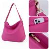 imageMontana West Medium Hobo Bags for Women Purses and Handbags Classic Top Handle Shoulder Satchel Bags with Detachable Strap2 Straps Hot Pink