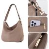 imageMontana West Medium Hobo Bags for Women Purses and Handbags Classic Top Handle Shoulder Satchel Bags with Detachable Strap2 Straps Khaki