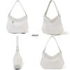 imageMontana West Medium Hobo Bags for Women Purses and Handbags Classic Top Handle Shoulder Satchel Bags with Detachable Strap2 Straps White