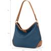 imageMontana West Medium Hobo Bags for Women Purses and Handbags Classic Top Handle Shoulder Satchel Bags with Detachable Strap2 Tone Blue