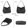 imageMontana West Medium Hobo Bags for Women Purses and Handbags Classic Top Handle Shoulder Satchel Bags with Detachable StrapSolid Black