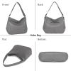 imageMontana West Medium Hobo Bags for Women Purses and Handbags Classic Top Handle Shoulder Satchel Bags with Detachable StrapSolid Gray