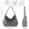 imageMontana West Medium Hobo Bags for Women Purses and Handbags Classic Top Handle Shoulder Satchel Bags with Detachable StrapSolid Gray