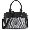 imageMontana West Sequined Aztec Mini Tote Bag Floral Tooled HandbagBlack
