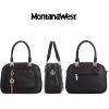 imageMontana West Small Top Handle Purse for Women Crossbody Satchel Handbag Barrel BagS Black