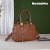imageMontana West Small Top Handle Purse for Women Crossbody Satchel Handbag Barrel BagS Brown