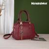 imageMontana West Small Top Handle Purse for Women Crossbody Satchel Handbag Barrel BagS Burgundy
