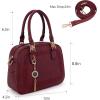 imageMontana West Small Top Handle Purse for Women Crossbody Satchel Handbag Barrel BagS Burgundy