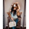 imageMontana West Small Top Handle Purse for Women Crossbody Satchel Handbag Barrel BagS Camel