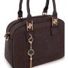 imageMontana West Small Top Handle Purse for Women Crossbody Satchel Handbag Barrel BagS Coffee
