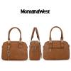 imageMontana West Small Top Handle Purse for Women Crossbody Satchel Handbag Barrel BagS Light Brown