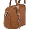 imageMontana West Small Top Handle Purse for Women Crossbody Satchel Handbag Barrel BagS Light Brown